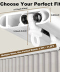 Ultra Thin Aluminum Ceiling Curtain Track System For Inward Opening Windows, 3.3 ft ceiling rail with dimensions shown