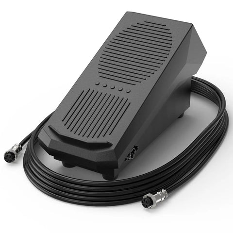 5 Pin TIG Welding Foot Pedal With 16 Ft Cable Adjustable 0 To 250 Amps Non Slip Surface Amperage Control, side view