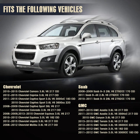Silver SUV compatible with 3.6L Timing Chain Kit With Chain Guide Tensioner Sprocket For 2.8L 3.0L 3.6L V6 Engines