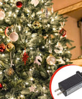Your Go-To 30V 6W LED Transformer Replacement With 8-Mode Controller for Christmas string lights on decorated tree, black, Class 2, 2 Pack