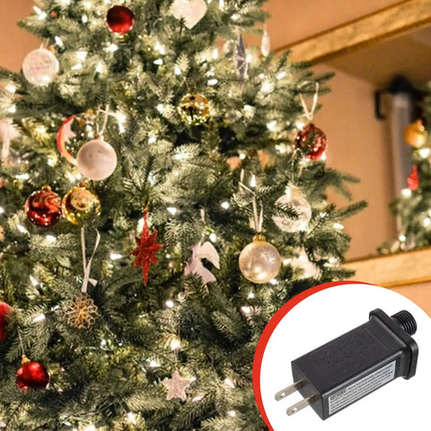 Your Go-To 30V 6W LED Transformer Replacement With 8-Mode Controller for Christmas string lights on decorated tree, black, Class 2, 2 Pack