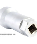 27mm extension bar for Axle Spindle Rethreading Tool Kit for Damaged Threads with Metric and SAE Chasers, durable steel.