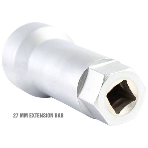 27mm extension bar for Axle Spindle Rethreading Tool Kit for Damaged Threads with Metric and SAE Chasers, durable steel.