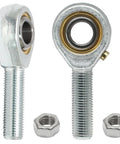 Rod End Bearing Set 7 By 16 Inch Bore Right Hand Thread With 9 Degree Angular Misalignment Forged 45 Steel Bodies 2 Pack For Industrial Machinery And Linkages Built Tough For Heavy Duty Performance, two rod ends with nuts