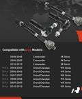 Jeep Front Inner And Outer Tie Rod End Kit For XK Commander 2008 2010 And WK Grand Cherokee 2005 2010 Premium Replacement Steering Tie Rods To Tighten Loose Steering And Restore Precise Handling, 4pc set
