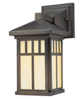 Super Sturdy One Light Outdoor Wall Lantern On Steel With Gorgeous Honey Art Glass In Oil Rubbed Bronze Finish Ideal For Lighting Your Porch Or Entryway Areas Measures Twelve And Half Inches High By Six Inches Wide Extends Nine Inches