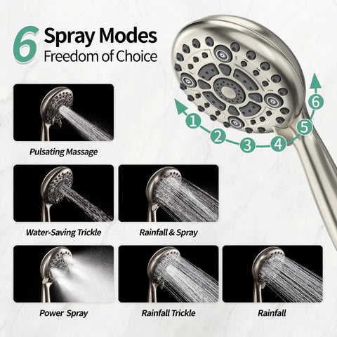 Start Your House Refresh With This Rock Solid Dual Function Wall Mount Shower Faucet Set Featuring A Seamless 12 Inch Slide Bar And Classic Brushed Nickel Look For A Totally Fresh Bathroom Vibe