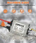 Rugged 2Pack Waterproof 12V To 5V DC Buck Converter submerged in water showcasing waterproof design for automotive use