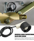 Universal Brake Proportioning Valve Pigtail Cable Wiring Harness Compatible With Pv2 Pv4 Right Stuff And ACDelco close-up of valve and connector.