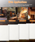 Front view of Antrys 4-pcs gasket paper set: four white ceramic fiber sheets, 7 x 10 x 1/8 in, for stoves and kilns.