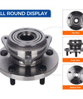 Front Wheel Hub Bearing Assembly Direct Fit For Jeep Grand Cherokee 1999 2000 2001 2002 2003 2004 All Models 5 Lug