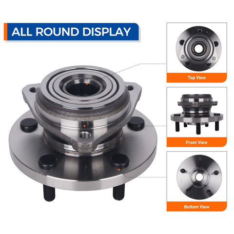 Pair Front Wheel Hub Bearing Assembly 513159 For Jeep Grand Cherokee 1999 2004 Front Passenger And Driver Side Top View