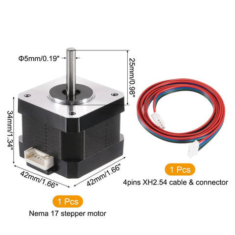 NEMA 17 stepper motor with XH2.54 cable for 3D printers