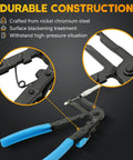 Weyleity 9-piece long-reach hose clamp pliers set with blue handles, front view for automotive hoses