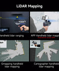 Handheld Scanning Lidar For 3D Mapping And Navigation With MicroROS WiFi Bridge, showing mapping interface and lidar use in field.