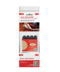 Packaging of Rug Anchors Four Strip Pairs Hold Down Rug Corners And Edges With Stretch Release Adhesive For Carpet Grips
