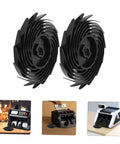 Two Pack Cash Counter Wheel Accessories For Fast, Smooth Money Handling At Banks And Supermarkets in black color