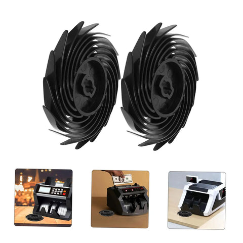 Two Pack Cash Counter Wheel Accessories For Fast, Smooth Money Handling At Banks And Supermarkets in black color
