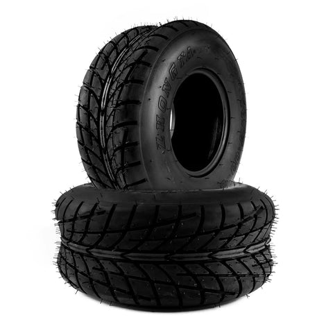 Tubeless Knobby Tire Set 19x7-8 For Mini Bikes Go Karts ATVs Quads And Other 4 Wheelers 4 Ply Z-129 2Pc displayed stacked