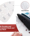 Mouse Detail Sander Sandpaper Pack For DIYers showing hook and loop backing for 12-hole sandpaper pad.