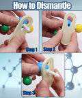 Steps to use remover tool in Organic Chemistry Molecular Model Kit For Students And Teachers 144-Piece Set With 68 Atoms 75 Links