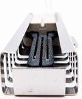 Gas Range Hot Surface Igniter Assembly Replacement For Specific Models Only - 3.4-3.6 Amp - 8 Inch Leads - Close-up of igniter cage