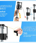 Turn Around Your Leaky Tank Fast With This 3 Inch Adjustable Flush Valve Kit featuring adjustable height and water level controls.