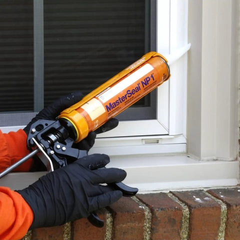 Premium Moisture Cured Polyurethane Sealant That Slaps Down A Hella Tight Bond On Any Project Without Primer And Keeps Fighting Off Weather In Smooth Stone Finish Pack Of 12 Heavy Duty Tubes used during window sealing.