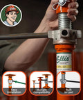 Mini Jack Turning Bar Three Quarter Inch Steel Adjustment Rod For Extra Leverage held against orange jack post