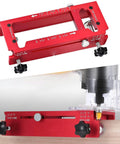 Adjustable Router Jig For Doors With Aluminum Hinge Mortising Template Kit And Precision Depth Gauge Fits 2.5 To 5 Inch Hinges