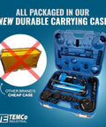 Heavy Duty Hydraulic Knockout Punch Kit for Electrical Conduit Holes, 4 Inch Size, 13 Ton Power in durable carrying case