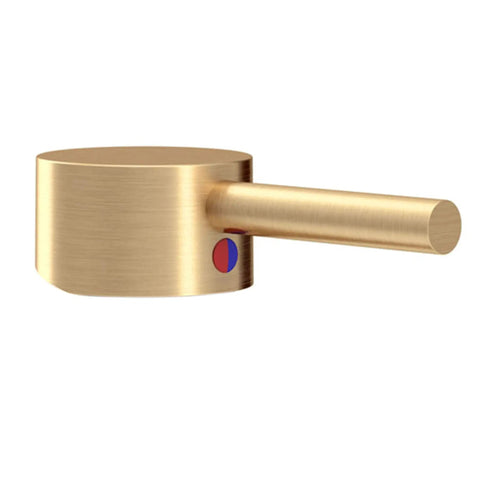 Side view of Low-Flow Brushed Bronze Single Hole Bathroom Faucet solid brass lever part, showing brushed finish.