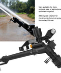 360 Degree Adjustable Sprinkler Arm For Lawn And Garden With Long Range Watering, DN25 Female Thread, Black Plastic Irrigation
