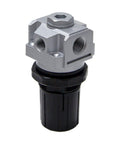 Front view of Four Port Regulator For Air Compressor AC0007 Replacement Fits 745903 Heavy Duty Inline Pressure Control Valve