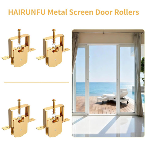 Heavy Duty All Metal Sliding Screen Door Rollers Two Pack Spring Loaded Parts For B 691 And B 695 One Inch Steel Bearing Smooth As Butter Silent Glide No Hassle Fix Built Tough