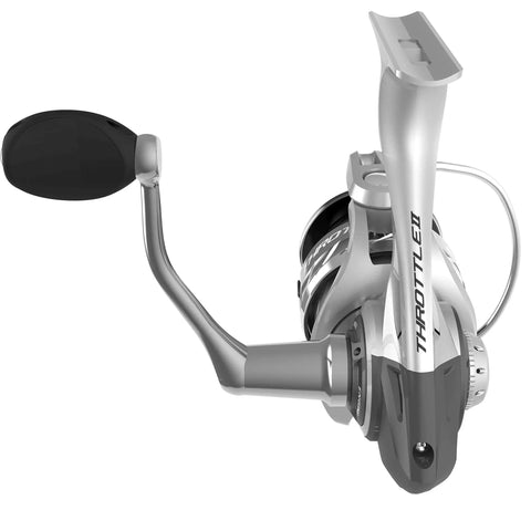 Throttle II Spinning Fishing Reel With 11 Bearings 10 Plus Clutch Continuous Anti Reverse Front Adjustable Drag Ultra Smooth Durable Gears And Aluminum Unibody Built For Serious Freshwater And Light Saltwater Fishing, front view