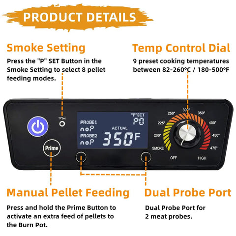 Upgraded Digital With LCD Display Control Board Replacement For Pit Boss Pellet Grills Smokers Austin XL Tailgater Classic