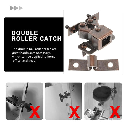 Double Roller Cabinet Door Catches 20 Pack Cold Rolled Steel Weather Resistant Built to Keep Kitchen and Closet Doors Shut Tight Easy Push Release Latch