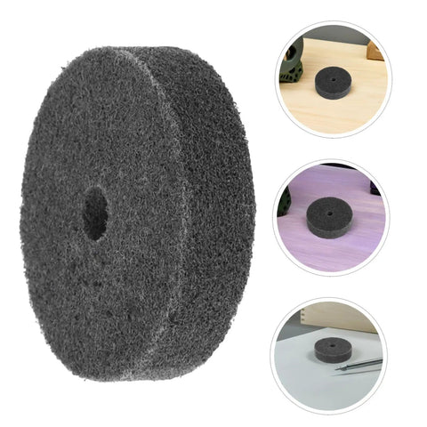 Premium Nylon Polishing Wheels With 10mm Hole Six Pack For Bench Grinder and Car Detailing Tools, 75mm dark grey wheel.
