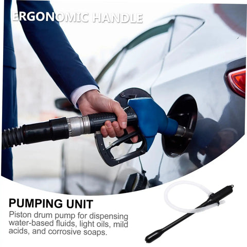 Electric Oil Pump For Fast Fuel Transfer And High Flow Siphon Pump For Quick Liquid Extraction In Vehicles And Equipment Durable Lightweight And Easy To Use, blue handle fueling car