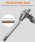 Four Pack 8 Inch Hydraulic Gas Lift Struts Soft Close Cabinet Door Supports 40 Newton Buffer Action Rugged Build Telescopic Lifts showing thick stroke rod measurement.
