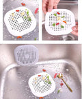 Two Pack Hair Catcher Drain Stopper For Shower And Tub With Strong Suction Cups Water Trap Sink Cover in kitchen sink.
