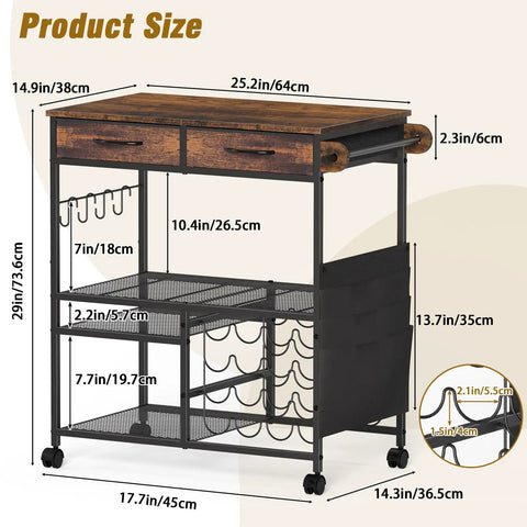 Mobile Craft Cart With 16 Vinyl Roll Holders And Built In Drawers Hooks And Shelves For Cricut Machines Heat Press And Tools