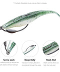 Swimmin Soft Plastic Fishing Lures Set 4 Inch And 5 Inch Salty Split Tail Jerk Shad Minnows Bass Bait with hook view