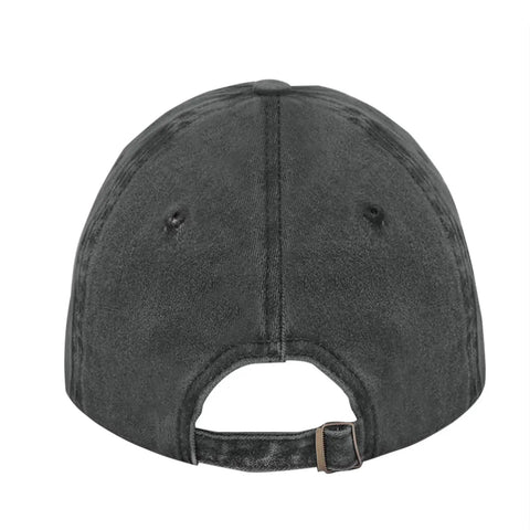 Back view of No Crying On The Yacht Trucker Hat For Son Funny Nautical Cap With Adjustable Strap Casual Outdoor Wear For Travel Photos