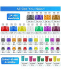 304 Piece Car Fuse Kit With Standard Mini Carblade Fuses, Low High Profile Box Fuses, Assorted Amp Selection Displayed