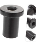 Close-up of black Five Piece Barn Door Track Spacers Kit Wall Mount Connectors For Rustic Basement Sliding Doors Black Replacement Pro Grade Hardware To Keep Doors Aligned Stable Mounting And Easy Install