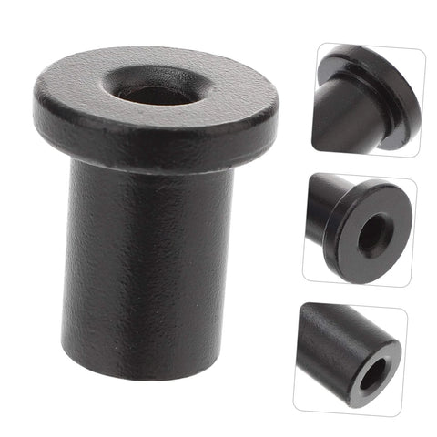 Close-up of black Five Piece Barn Door Track Spacers Kit Wall Mount Connectors For Rustic Basement Sliding Doors Black Replacement Pro Grade Hardware To Keep Doors Aligned Stable Mounting And Easy Install