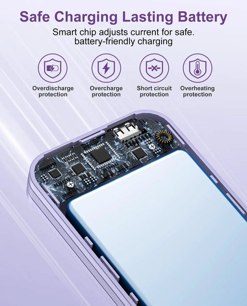 Internal components of Dope 10000mAh Portable Charger With Built In Cables And Wall Plug PD20W Fast Charging Power Bank.