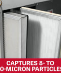 Heavy Duty Industrial Air Filtration System With Dual Filter Stages Delivers 2097 CFM Three Quarter Horsepower 115 Volt